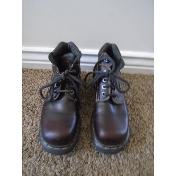 Dr MARTENS 9271 Vintage MIE chunky high top lace-up brown boots Mens 9 womens 10 - Picture 5 of 12